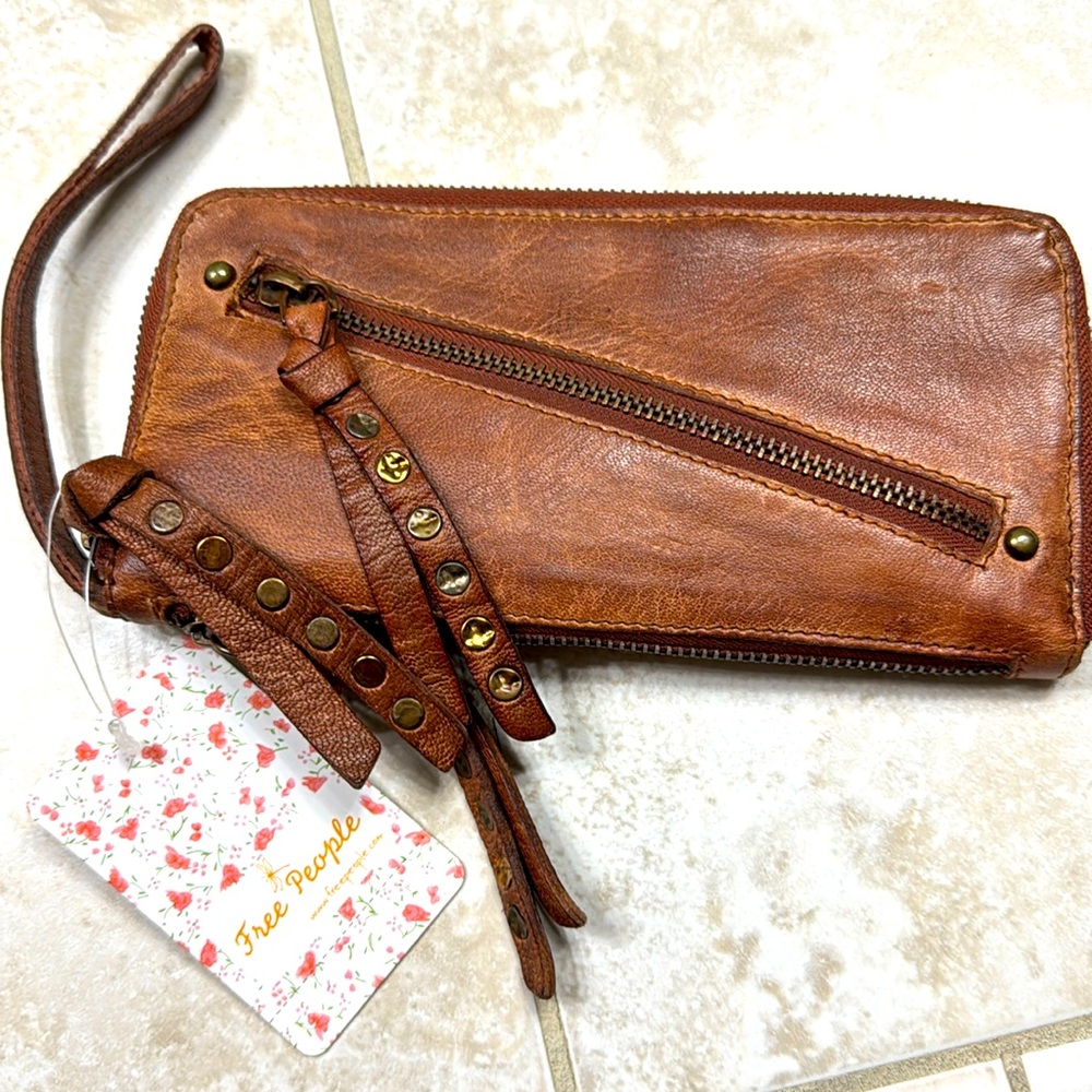 Free people leather wallet